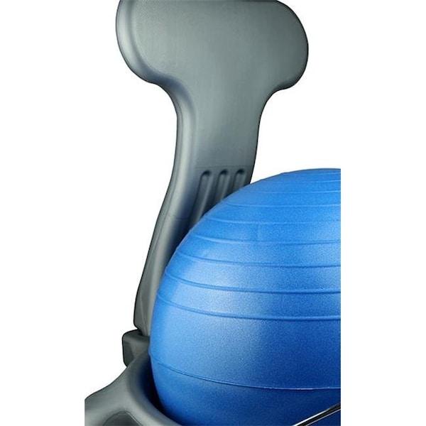 Fabrication Enterprises Fabrication Enterprises 30-1795B Cando Plastic Mobile Ball Chair With Back With O Arms Ball; Blue - Child 30-1795B - main
